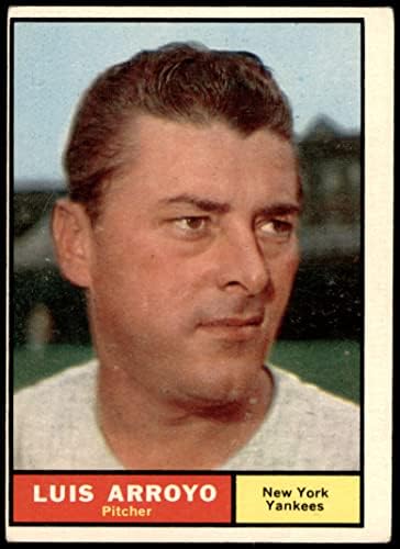 1961. Topps 142 Luis Arroyo New York Yankees VG Yankees
