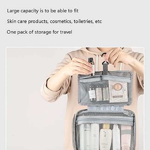 LXOSFF toaletna vrećica za torba s visećom kukom, vodootporna šminka kozmetička vrećica organizator za pribor, vlažno i suho odvajanje,