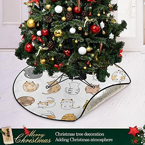 Slatka mačka božićno drvce Mat Vodootporno stajanje stajališta tepih pod božićnim drvcem Pribor za božićne blagdanske zabave ukrasi