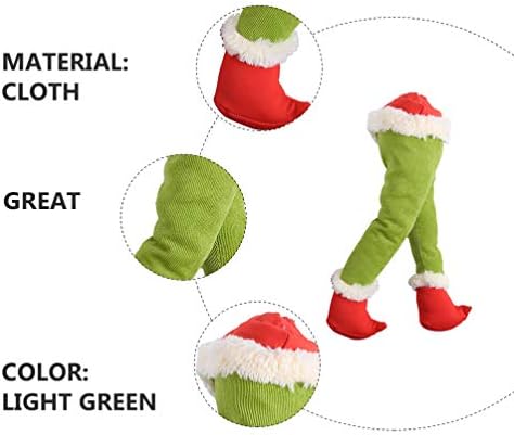Healifty napunjene Djeda Djeda noge Elf noge stražnjice zaglavljene u drvetu božićno drvce ukras privjesak animirani Xmas Kicking noge