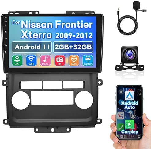 [2+ 32G] za 2009-2012 Nissan Frontier Xterra Radio, auto stereo Apple CarPlay Android 11 sa zaslonom osjetljivim na dodir, Android