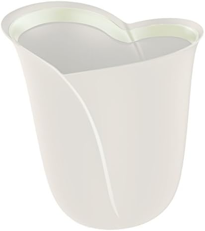 Drago mi je plastična kanta za otpad od tulipana - 9L s prstenima za vreće, bijelo