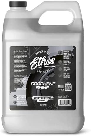 Ethos Graphene Shine - Trim & Tire Shine Spray, High Sheen, ne masni, Sling Free Finish! Uvjeti i štiti gumu sa UV zaštitom