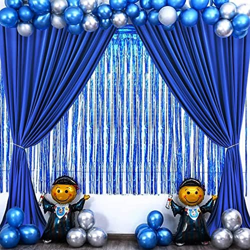 10.10 kraljevsko plava pozadina stranačka zavjesa bez bora plave foto zavjese pozadinske zavjese ukras od tkanine za vjenčanje, rođendan,