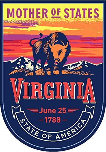 Državna životinja Virginia Night 4x5,5 inča naljepnica naljepnica Die Cut Vinil - napravljena i otpremljena u SAD -u