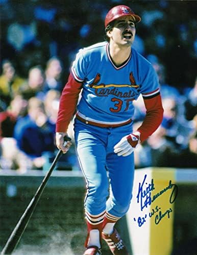 Keith Hernandez st. Louis Cardinals 1982 WS Actions Action potpisan 8x10 - Autografirane MLB fotografije