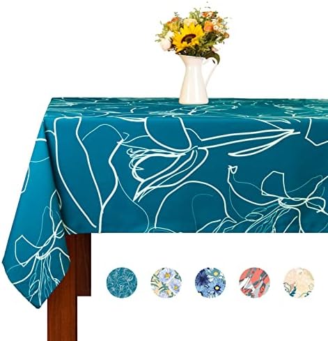 Tuerriat pravokutnik stolnjak -60 x 120 inčni bezborodno vodootporno ulje i mrlje s poliesterskim prekrivačima, tkanine za stol za