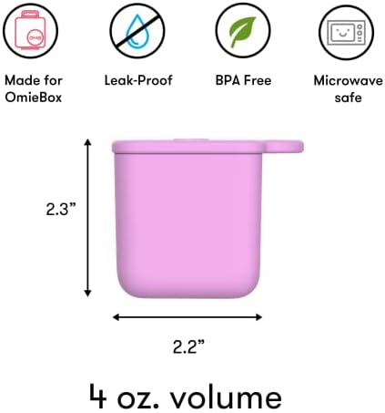 Omiebox Bento Box za djecu + Omiebox Kontejneri za propuštanje propuštanja, spremnik za preljev za salatu