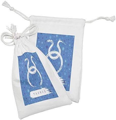 Kunična vrećica od taurus taurus od 2, četkica je sadržana astrološki znak figura horoskop nebeski dizajn, mala vreća za vuču za toaletne