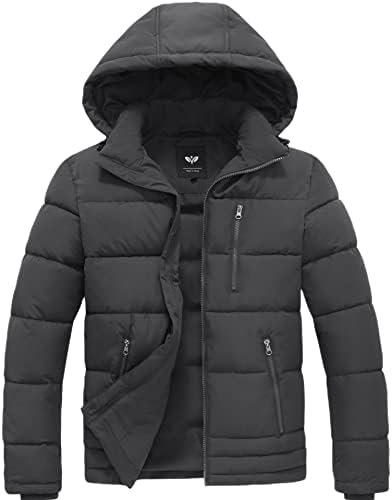 GLeaf Muška zimska jakna od jakne prekrivena zgušnjavanjem kaputa izolirana i jakna od odbijanja vode s kapuljačom