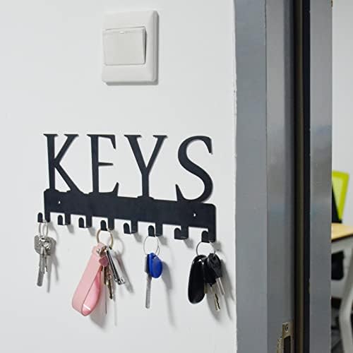 Zidni držač za ključeve, držač za ključeve bez čavala, zidne kuke za ključeve, metalni držač za ključeve za hodnik, hodnik, ured, mat