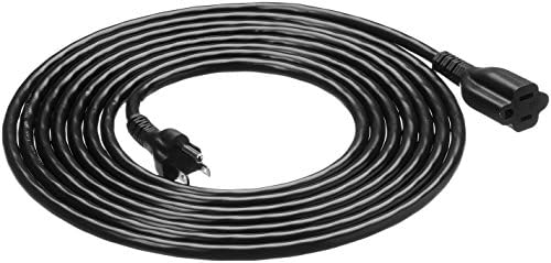 Osnove za produženi kabel - 15 stopa - SAD - crna i 6 -outlet zaštitnička struja za zaštitu, 790 joule - crno