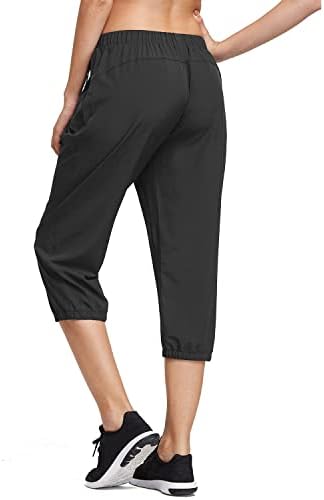 Baleaf ženske lagane Capri jogger planinarski kratki kratki kratke hlače kapri hlače brze suhe upf 50+ džepova s ​​patentnim zatvaračem