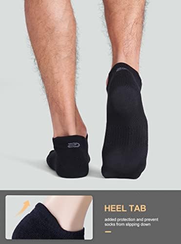 CS CELERSPORT 12 parova gležnjača za trčanje čarapa Atletski jastuk Sport s niskim izrezanim čarapama ， crne*6+crno i sivo*6, X-LaRge