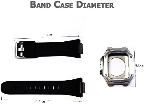 Maalya gumeni remen za Apple Watch Band 6 SE 5 4 44 mm luksuzni komplet za modifikaciju za IWatch 8 7 41mm 45 mm 45 mm plemeniti metalni