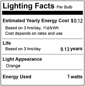 10 pakiranja LED žarulja u boji 1 vat noćno svjetlo 926 / 927 svijećnjaci sa srednjom bazom svijetlo narančasta LED žarulja 110V ukrasna