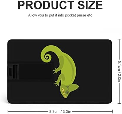 Zeleni kameleon kreditna banka kartica USB flash pokreće prijenosni memorijski štap za pohranu tipki 64g