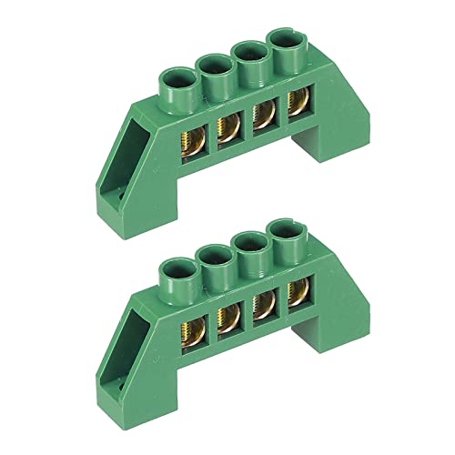 MecCanixity terminalna traka za uzemljenje vijaka Blok barijera mesingana traka 4 Položaji zeleni za električni raspodjeli paket od