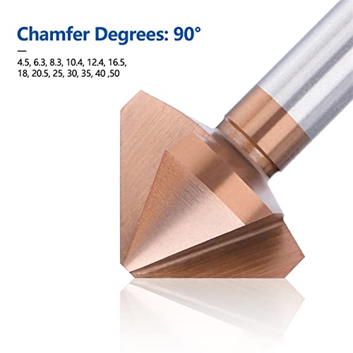 Chamfer 4,5-50 mm 3 Flauta 90 stupnjeva obložena buši Bit drvena metalna rupa za bušenje BIT BIT BIT BIT 1PCS