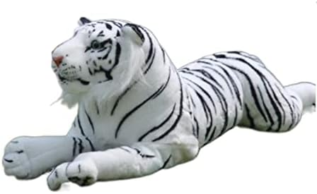 Miquanggo plišane lutke simulirane tigra plišane igračke bijele ili žuto navijanje tigra plišana lutka za dječju igračku za jastuk