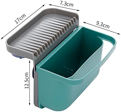 Tidysoon odvojivi Organizator sudopera Organizator uredno skladištenje, odvodni spremnik s usisnim šalicama za kuhinjski sudoper kaddy