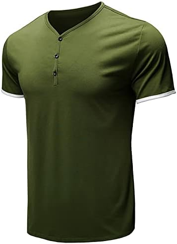 Henley majica za muškarce, kompas print grafičke majice s kratkim rukavima muški ljetni casual sportski vrhovi pulover