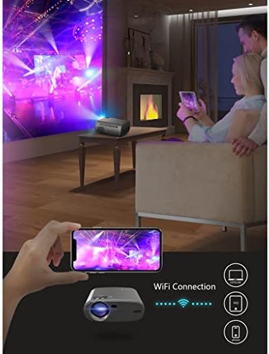 Liujun V50 prijenosni 5G projektor Mini Smart Real 1080p Cijeli film Proyector 200 '' LED projektori na velikom zaslonu