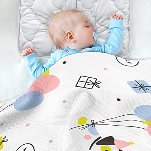 Swaddle pokrivač pasti pamučni pokrivač za novorođenčad, primanje pokrivača, lagana mekana pokrivača za krevetić, kolica, rasadnici,