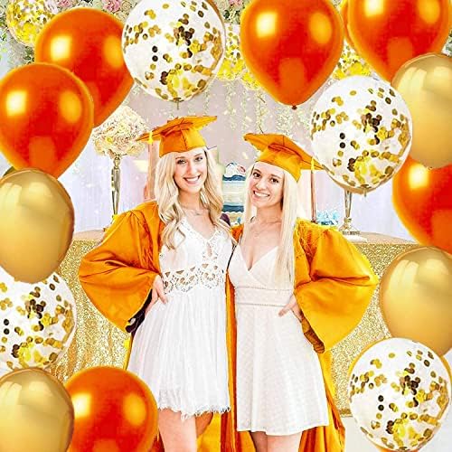 Narančasti zlatni baloni/ukrasi za zabavu narančara 2023 30pcs za jesen rođendanske zabave Žene/jesenski ukrasi za tuširanje/jesenski