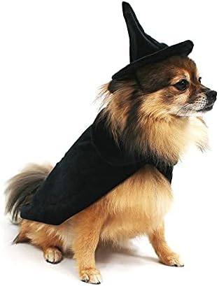 Srednja Noć vještica ogrtač i šešir kostim za pse