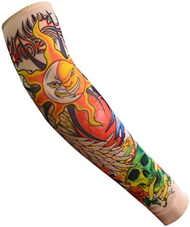 6pcs privremeni rukavi za tetovažu za djecu, lažni klizanje na rukavima za sunčanje za sunčanje