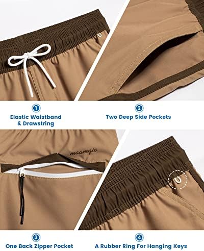 Maamgic teretane kratke hlače za muškarce 5 -inčni atletski trčanje kratkih hlača muškaraca rastežući brze suhe plivačke kosti