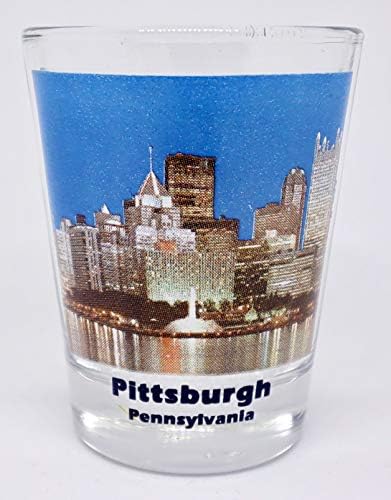 Pittsburgh, PA, Gradski pejzaž s fotografijom u boji u čaši