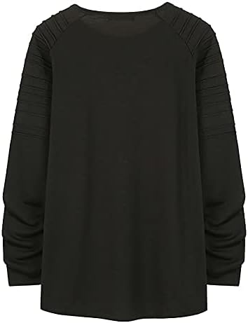 Muški labavi fit criveck vrhovi pulover solidna ležerna majica hipster majice za vježbanje dugih rukava za muškarce za muškarce
