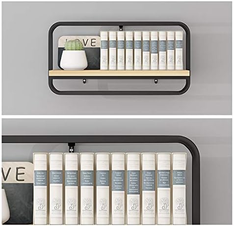Office Storage Shelf Set od 5 industrijskih stilskih knjiga Polica s plutajuće police zidna montirana zidna polica zaslona za zaštitu