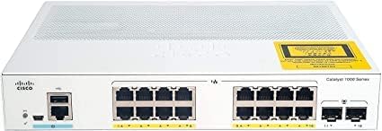 Novi Cisco Catalyst 1000-16P-2G-L mrežni prekidač, 16 Gigabit Ethernet POE+ portovi, 120 W POE proračun, 2 1G SFP porti za uzlaznu