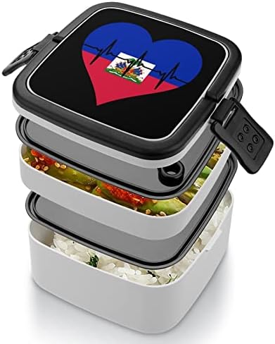 Ljubav Haiti otkucaj srca smiješno sve u jednoj kontejneru za ručak s Bento Boxom sa žlicom za putovanja, piknik
