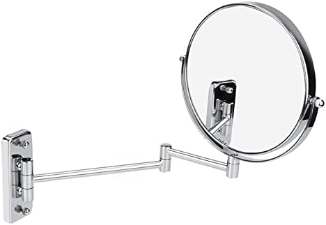 Zidno ogledalo za šminkanje, 8-inčno uvlačivo ogledalo za kupaonicu, 3-struko dvostrano ogledalo, Ogledalo za šminkanje u kupaonici,