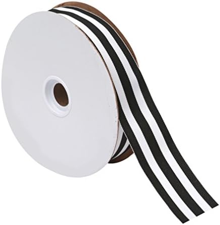 Berwick Offray Mono-Stripe vrpca, 1-1/2 x 50 m, crno/bijelo