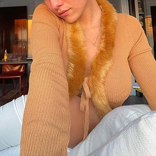 Ženska zimska moda 2023 Čvrsta boja Kratka vuna pletena casual kardigan seksi vruća djevojka kratki kaput proljeće