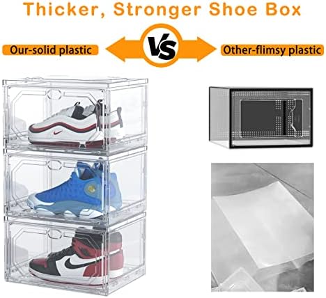 GTMOON CLEAL PLASTION STACKABLE, 3 kutije za cipele za cipele, kutija za organizator cipela za ormar, spremnik za tenisice za slaganje,