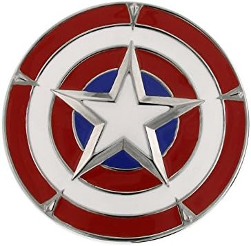 Kopča za remen sa štitom kapetana Amerike, crvena / bijela / plava, službeno licencirana od strane a + a