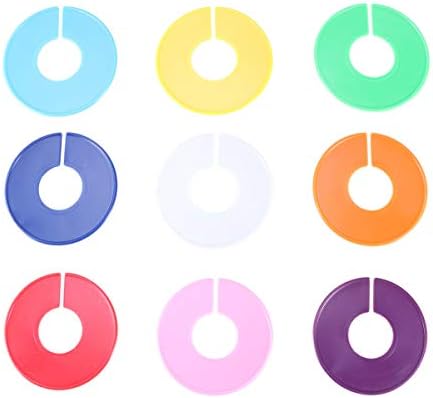 Kartice u boji razdjelnici veličine odjeće okrugle plastične vješalice za ormar razdjelnik vješalica za odjeću kružna veličina zaslon