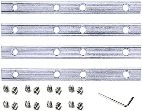 ; 4pcs serija 20 ravni konektor, aluminijski profil ravni konektor s vijcima za pričvršćivanje utora 6 mm aluminijski ekstruzijski