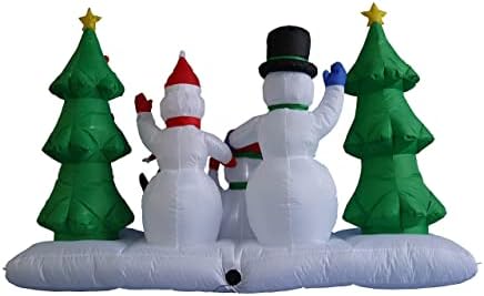 Dva paket ukrasa za božićne zabave, uključuje 5 stopa visok ogromni božićni kampiranje snjegovića na napuhavanje snjegovića i 8 stopa