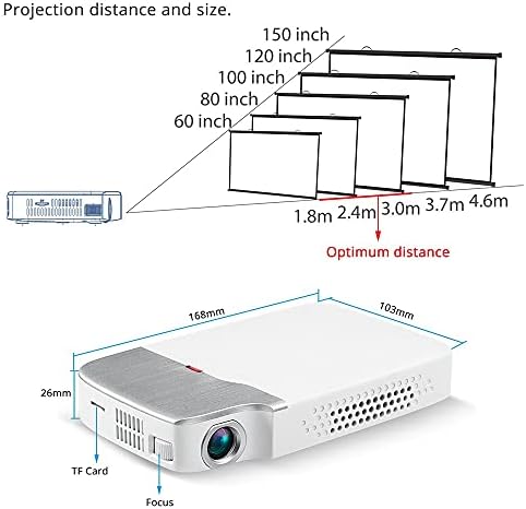 LHLLHL MINI RD-605 Projektor Jednostavan za nošenje kuće 1080p Android projektor s baterijom