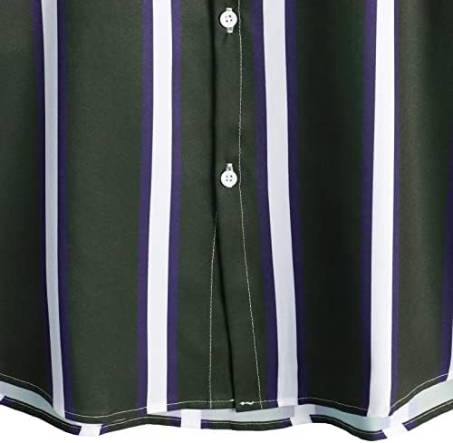 Muške ljetne prugaste košulje Sport Sport kratki rukavi Ljetna majica Tops prozračni prugasti print Standard Fit Bowling majice