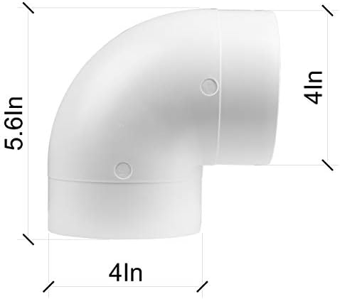 HVAC OV 4 90 stupnjeva otvora za odzračivanje, priključak PVC cijevi za odzračivanje, okrugle cijevi, glavčine i glavčine plastične