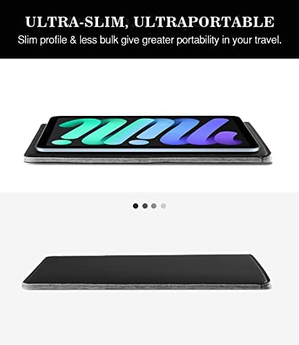 Moko 7-8-inčni tabletni rukav, PU kožna aktovka SIMILE Stil Sylest Case Torch Fit s iPad Mini 8.3 2021, iPad Mini 5/4/3/2/1, Galaxy