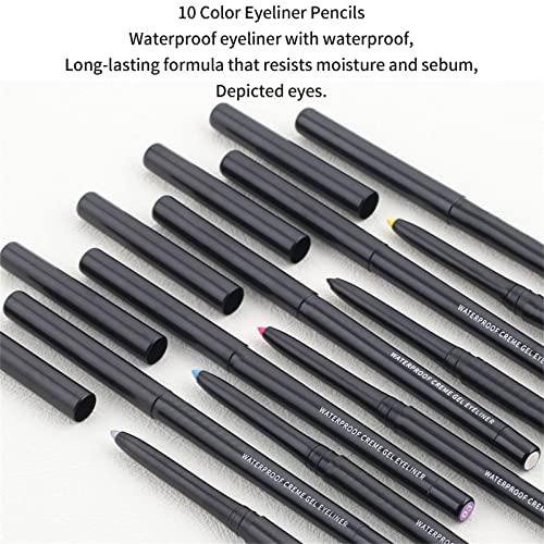 Svjetlucava olovka za oči u boji gel olovka za oči bijela i Crna iridescentna neonska mat olovka za oči olovka za sjenilo ležeća svilena